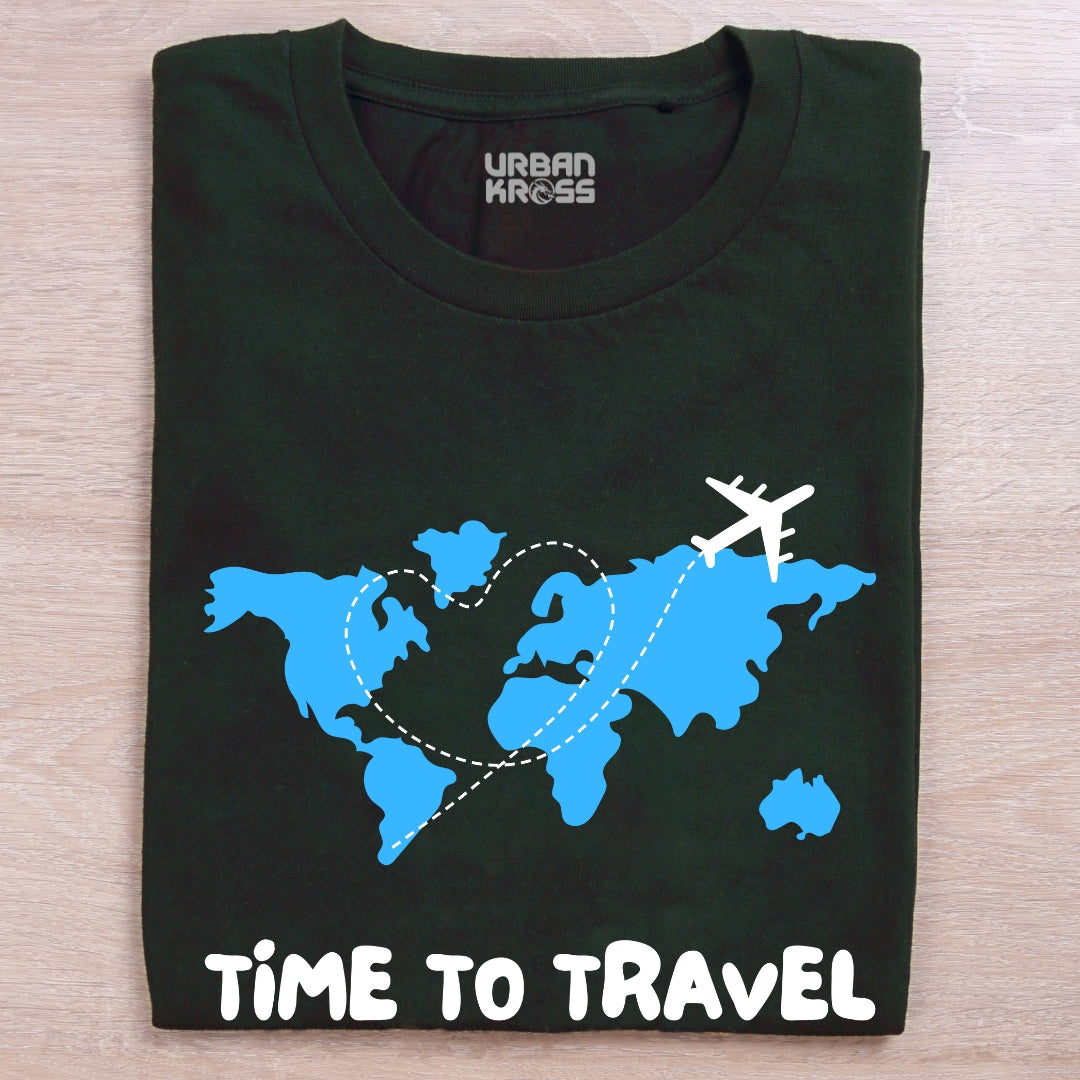 Time To Travel Unisex Classic Crew T-Shirt
