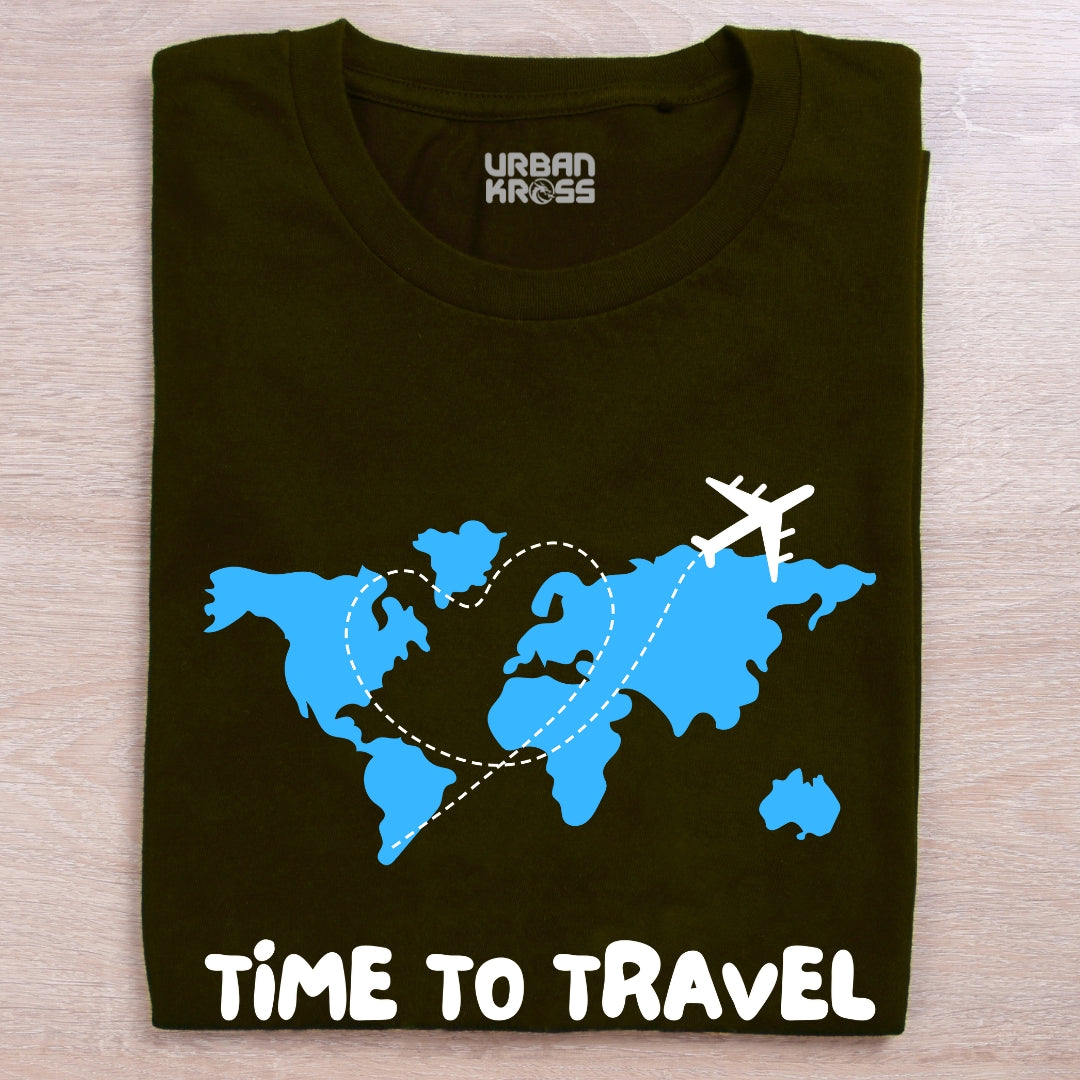 Time To Travel Unisex Classic Crew T-Shirt
