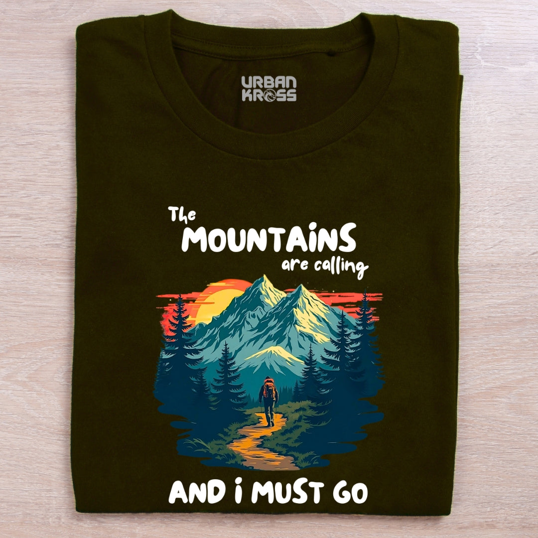 The Mountains Are Calling Unisex Classic Crew T-Shirt