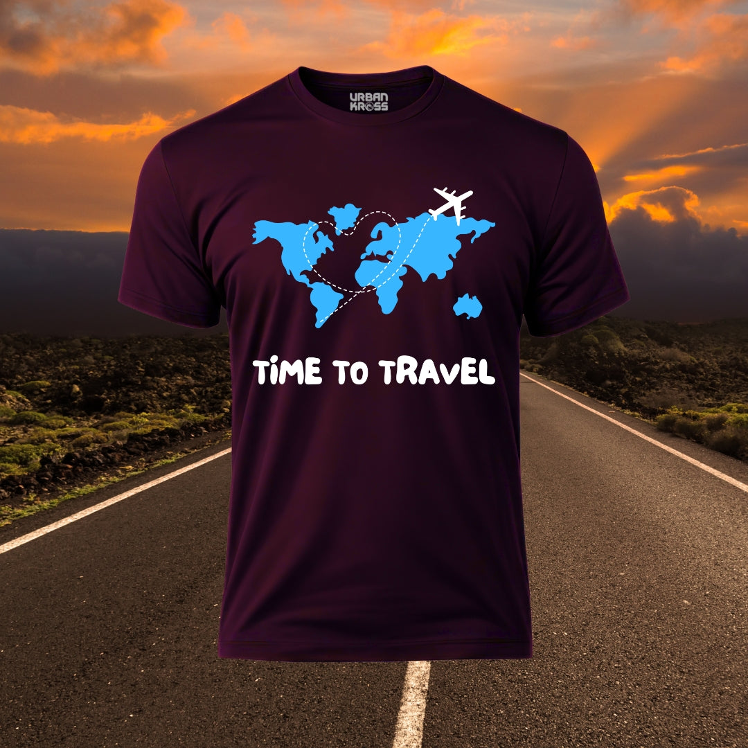 Time To Travel Unisex Classic Crew T-Shirt