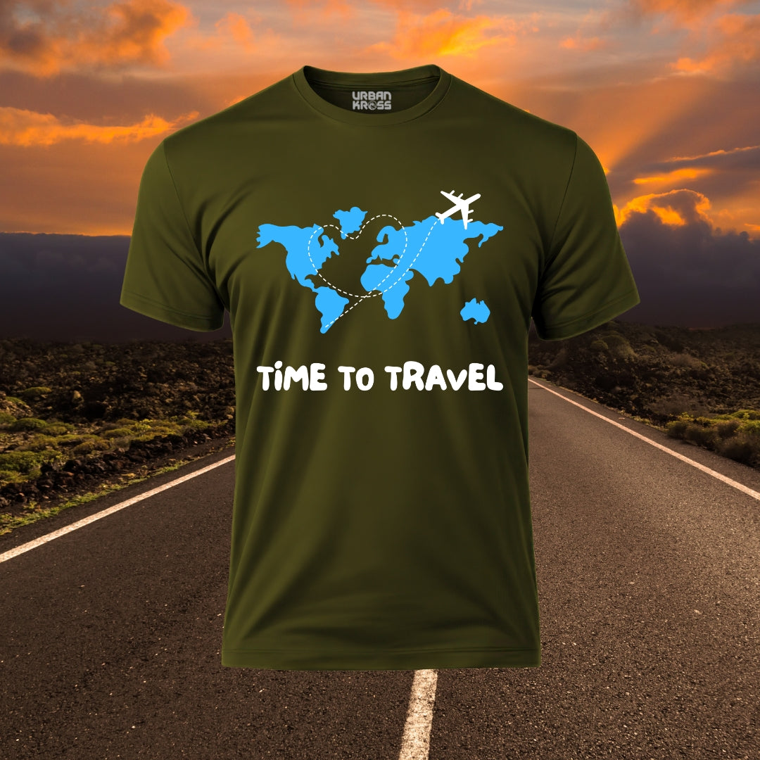Time To Travel Unisex Classic Crew T-Shirt