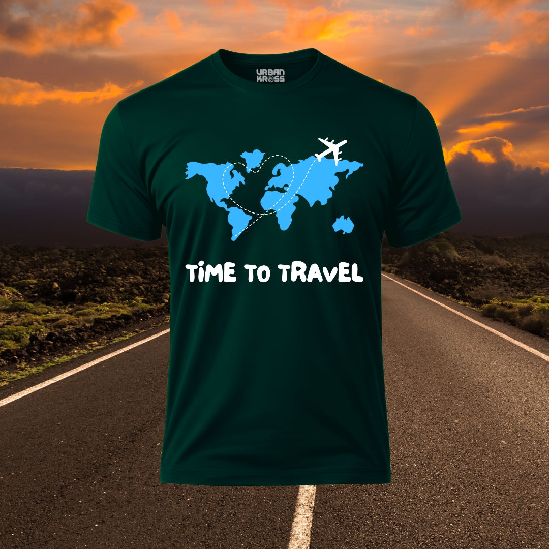 Time To Travel Unisex Classic Crew T-Shirt