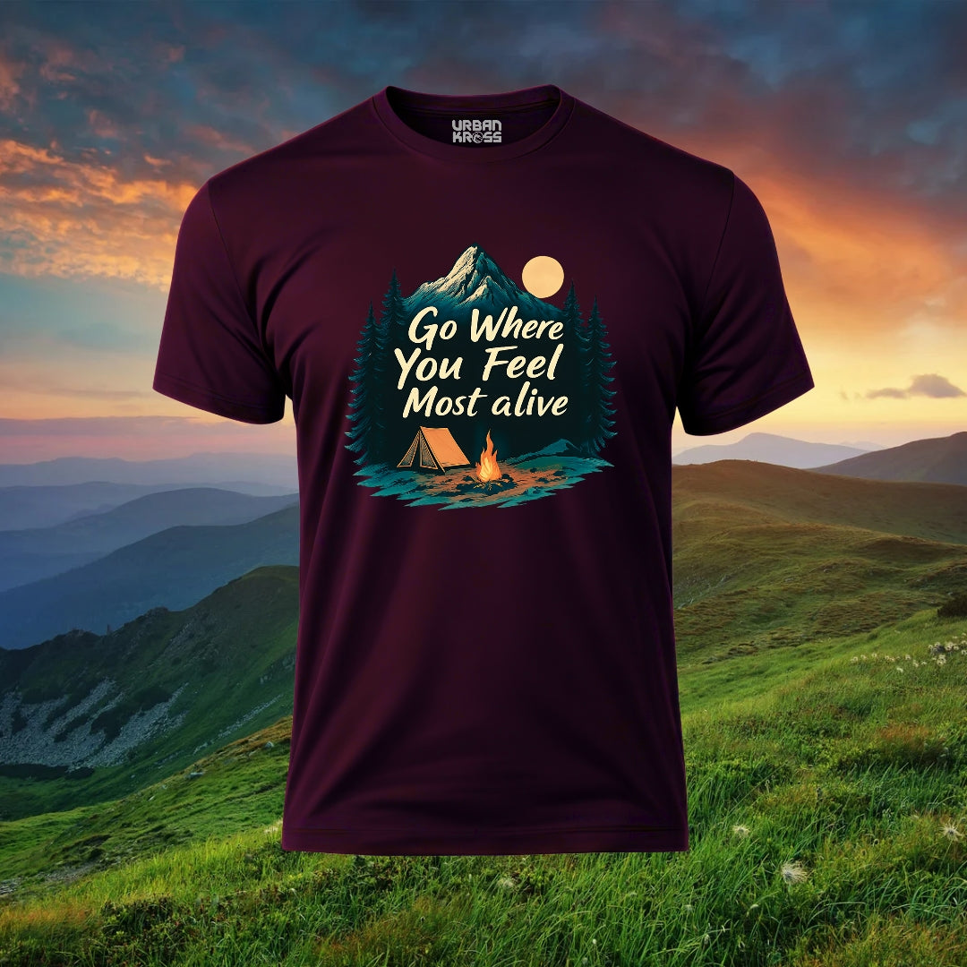 Go Where You Feel Most Alive Unisex Classic Crew T-Shirt
