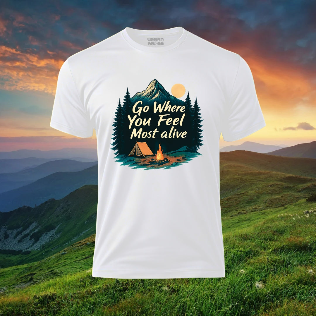 Go Where You Feel Most Alive Unisex Classic Crew T-Shirt