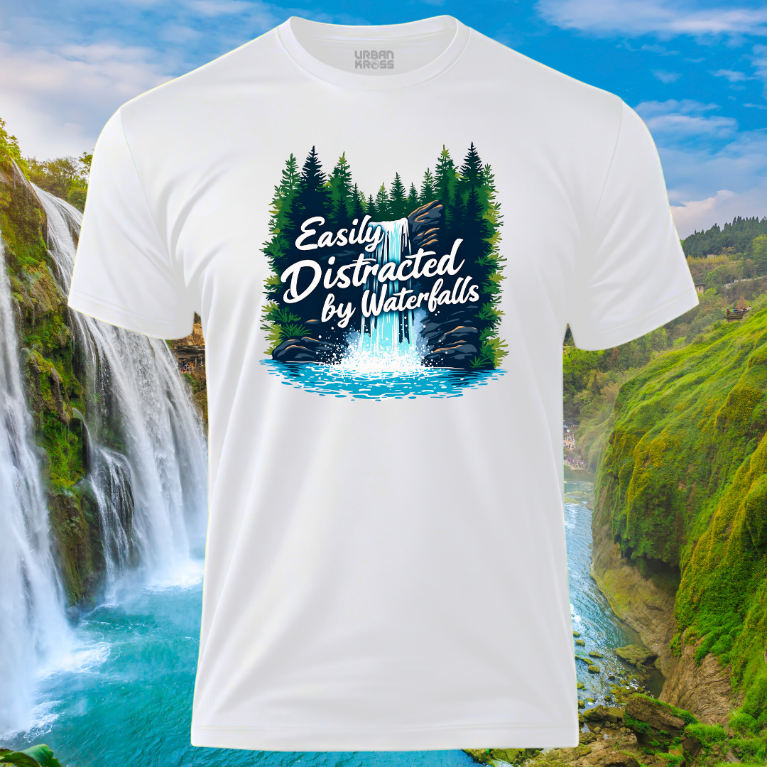 Easily distracted by waterfalls Unisex Classic Crew T-Shirt