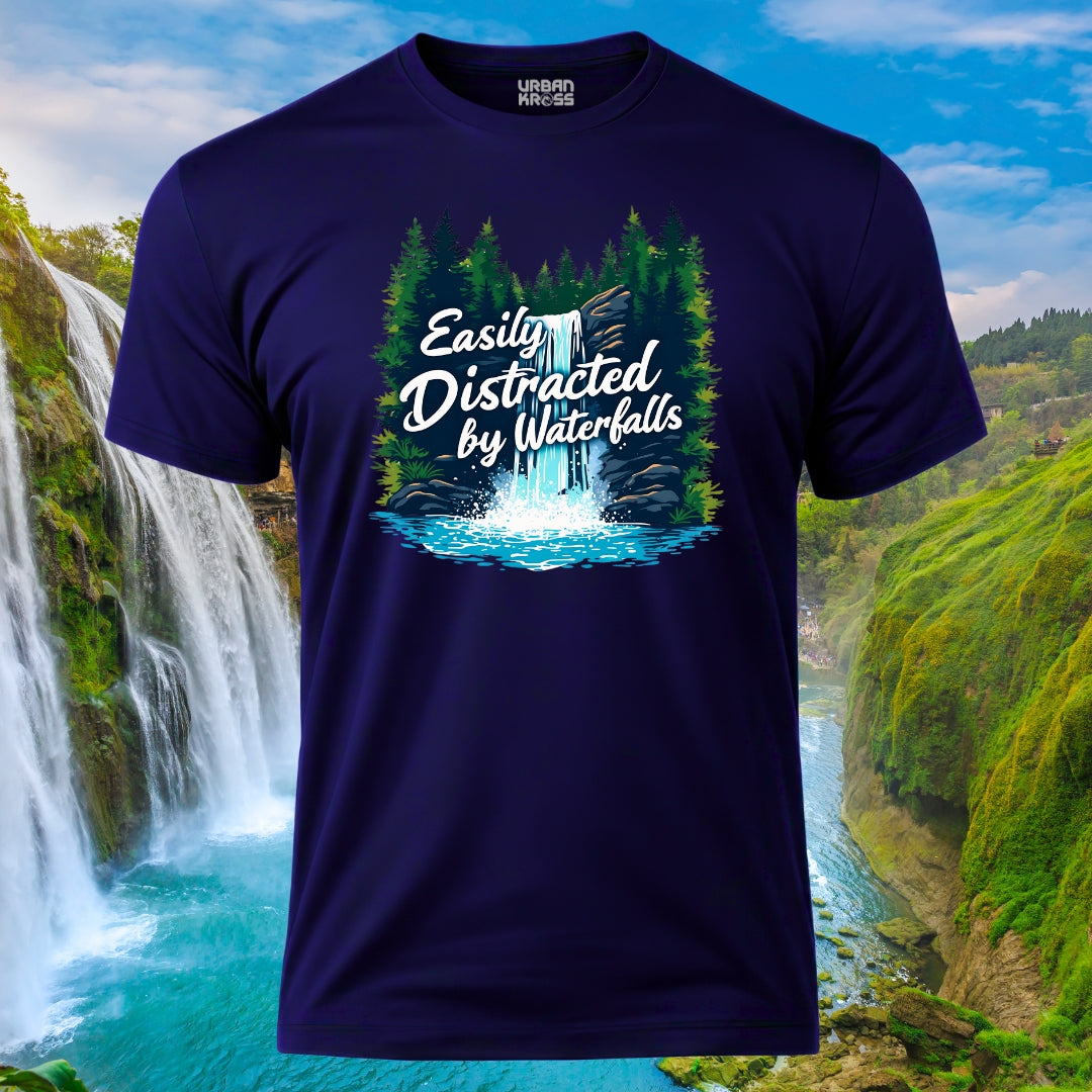 Easily distracted by waterfalls Unisex Classic Crew T-Shirt