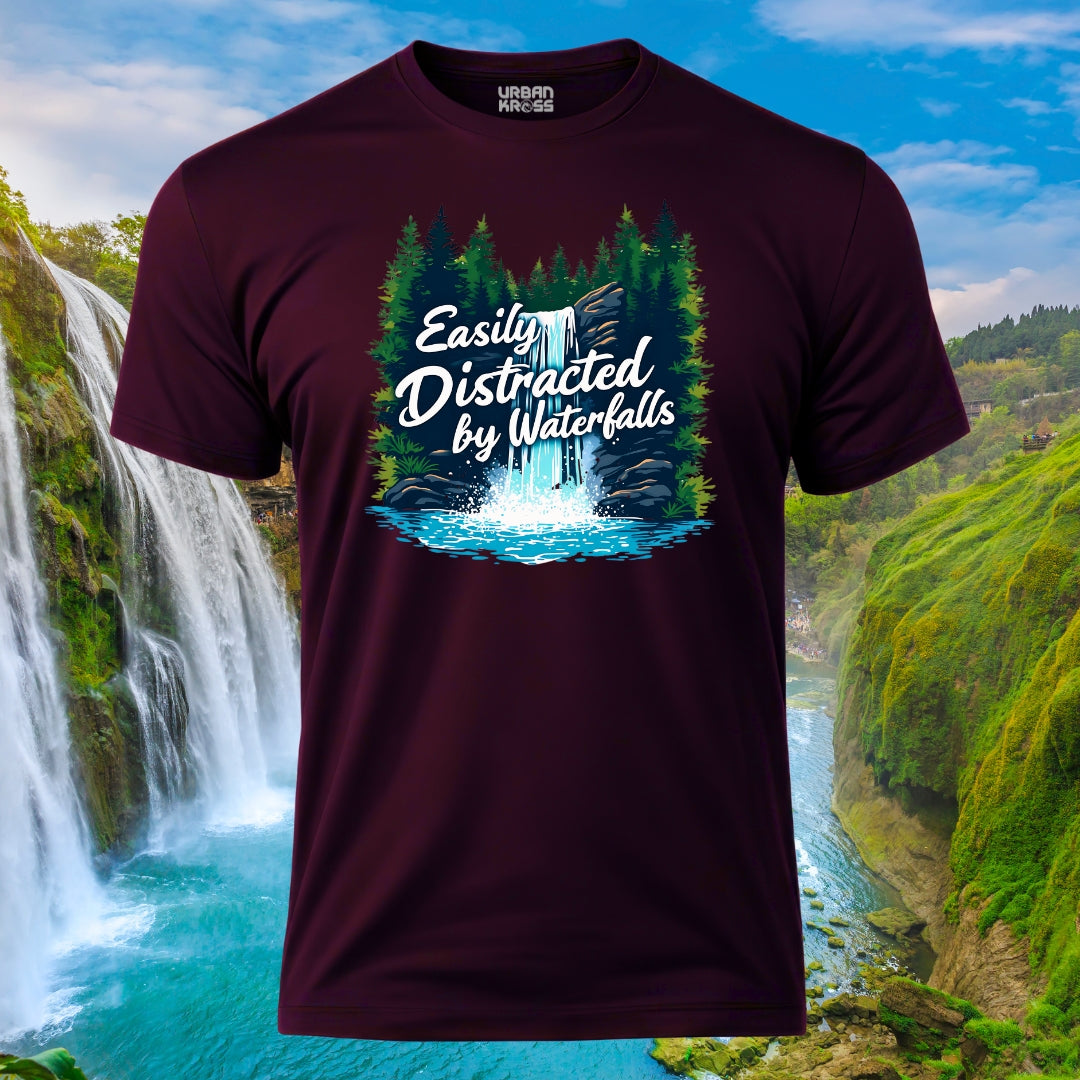 Easily distracted by waterfalls Unisex Classic Crew T-Shirt