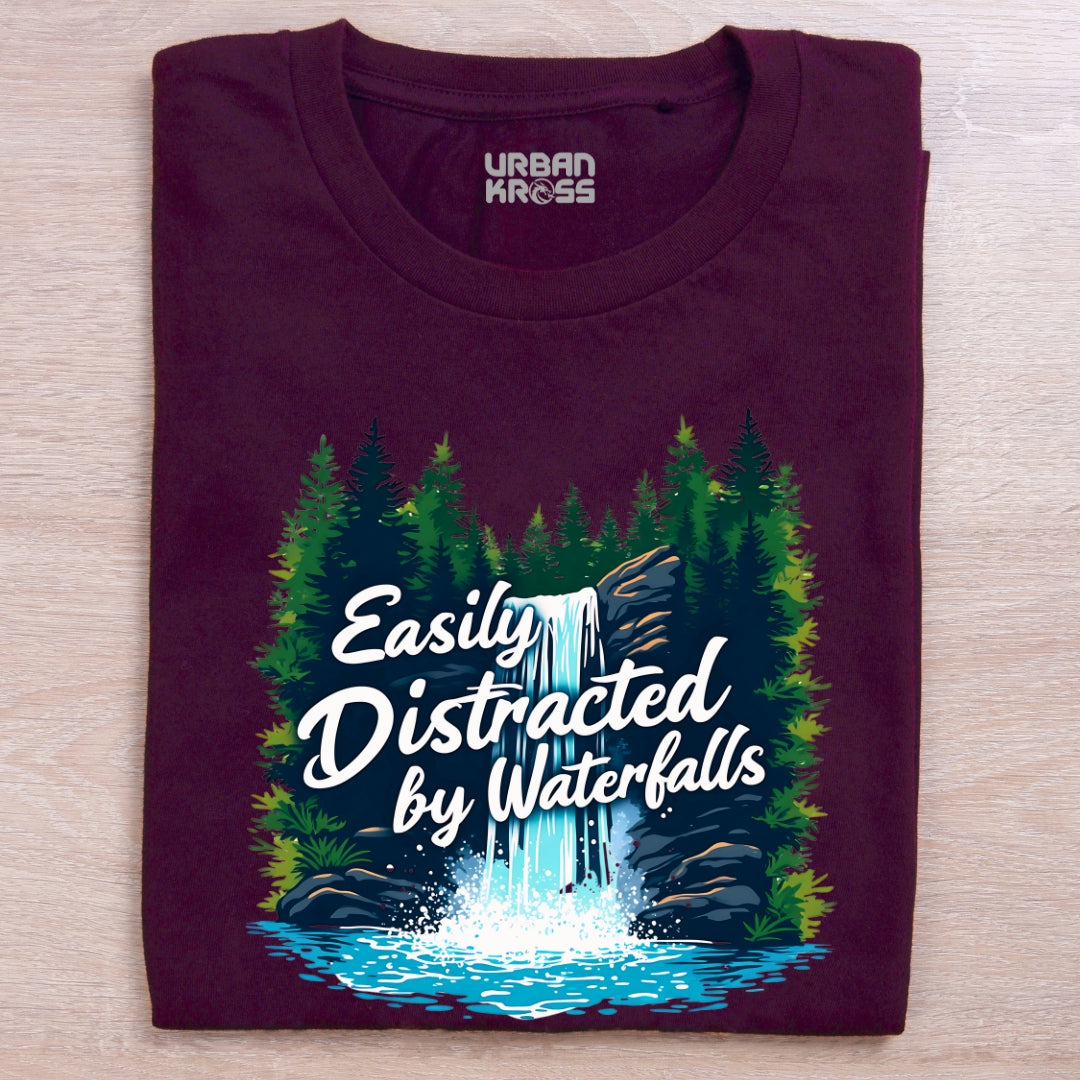 Easily distracted by waterfalls Unisex Classic Crew T-Shirt