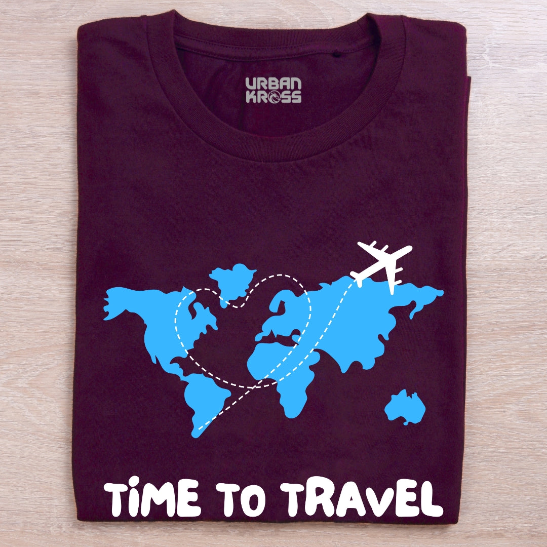 Time To Travel Unisex Classic Crew T-Shirt