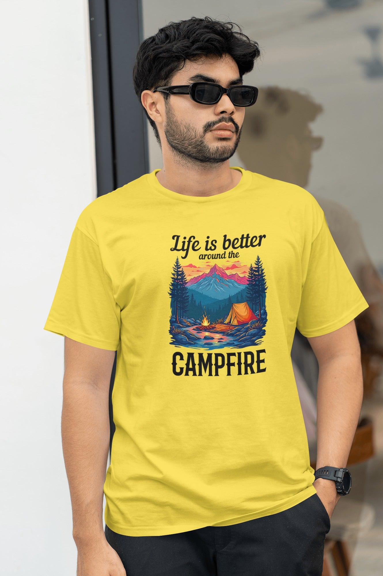 Life is better around the campfire Light Unisex T-shirts