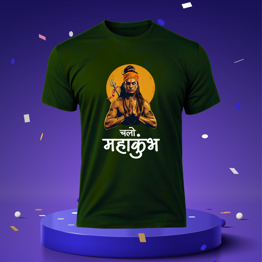 Chalo Mahakumbh Unisex Half Sleeve Tshirts