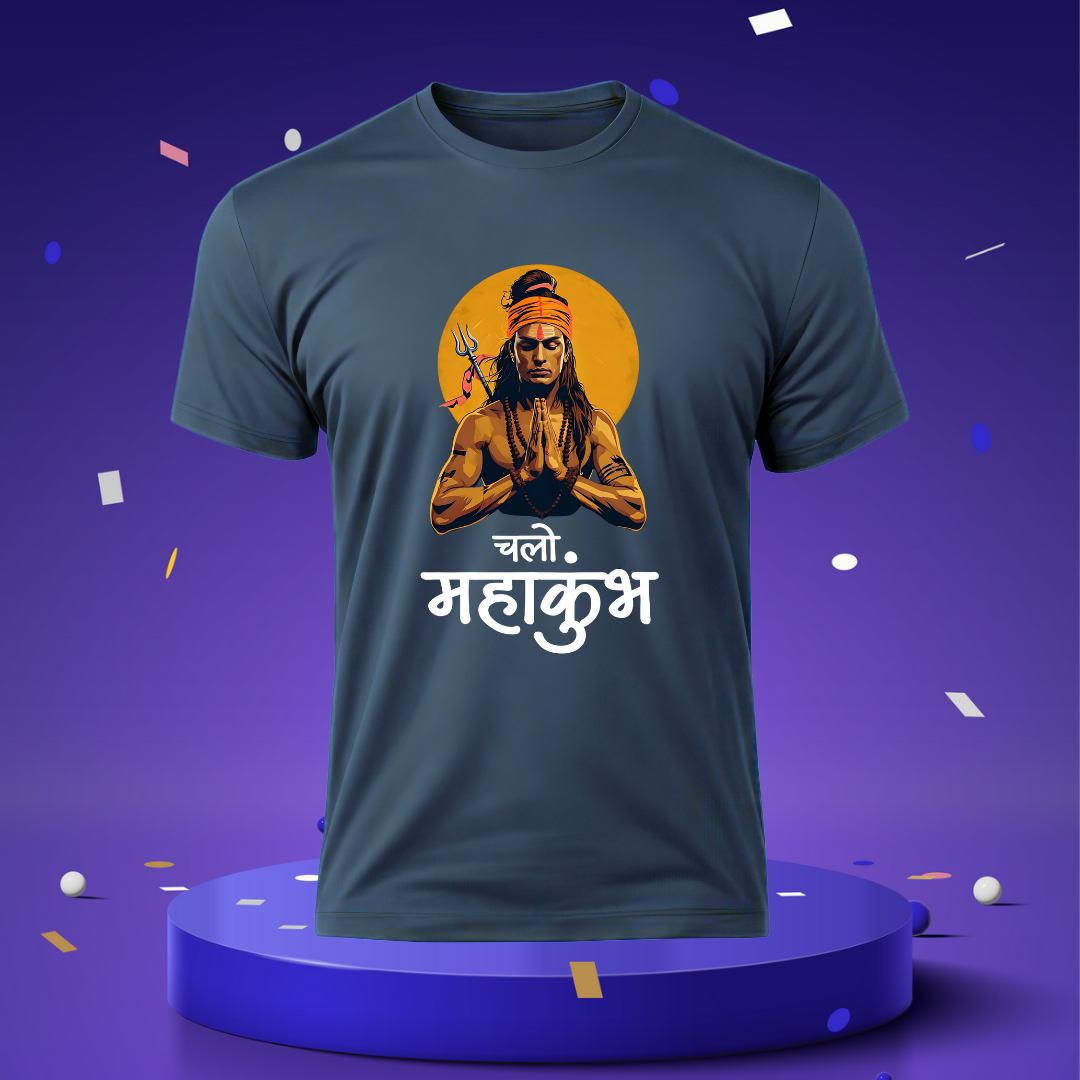 Chalo Mahakumbh Unisex Half Sleeve Tshirts