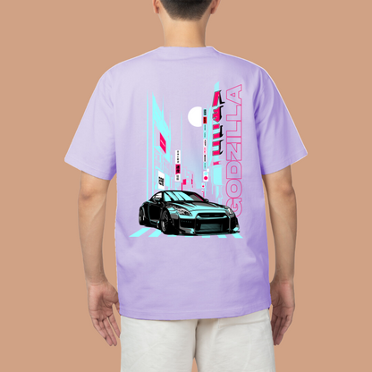 Godzilla Car Oversized Tees