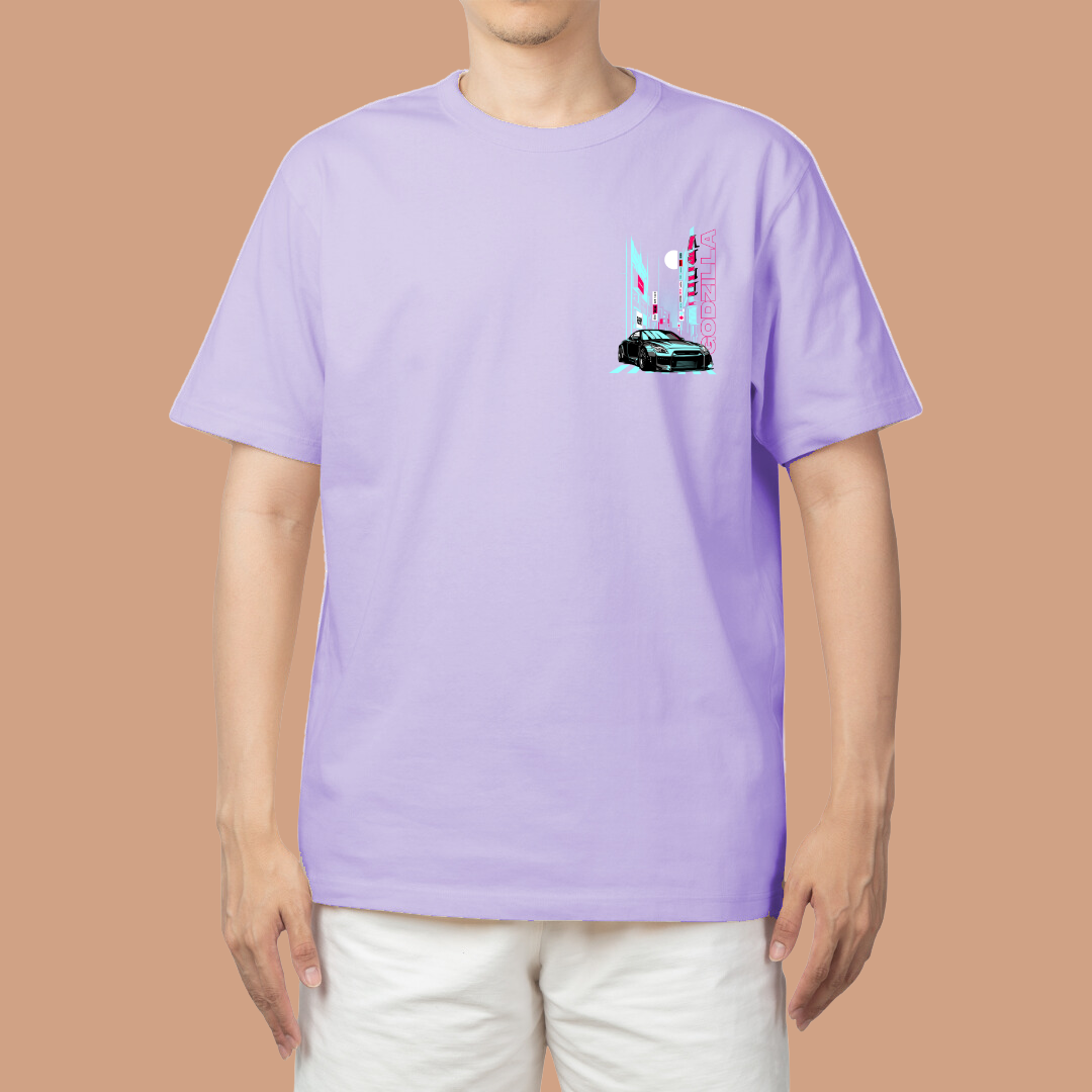 Godzilla Car Oversized Tees