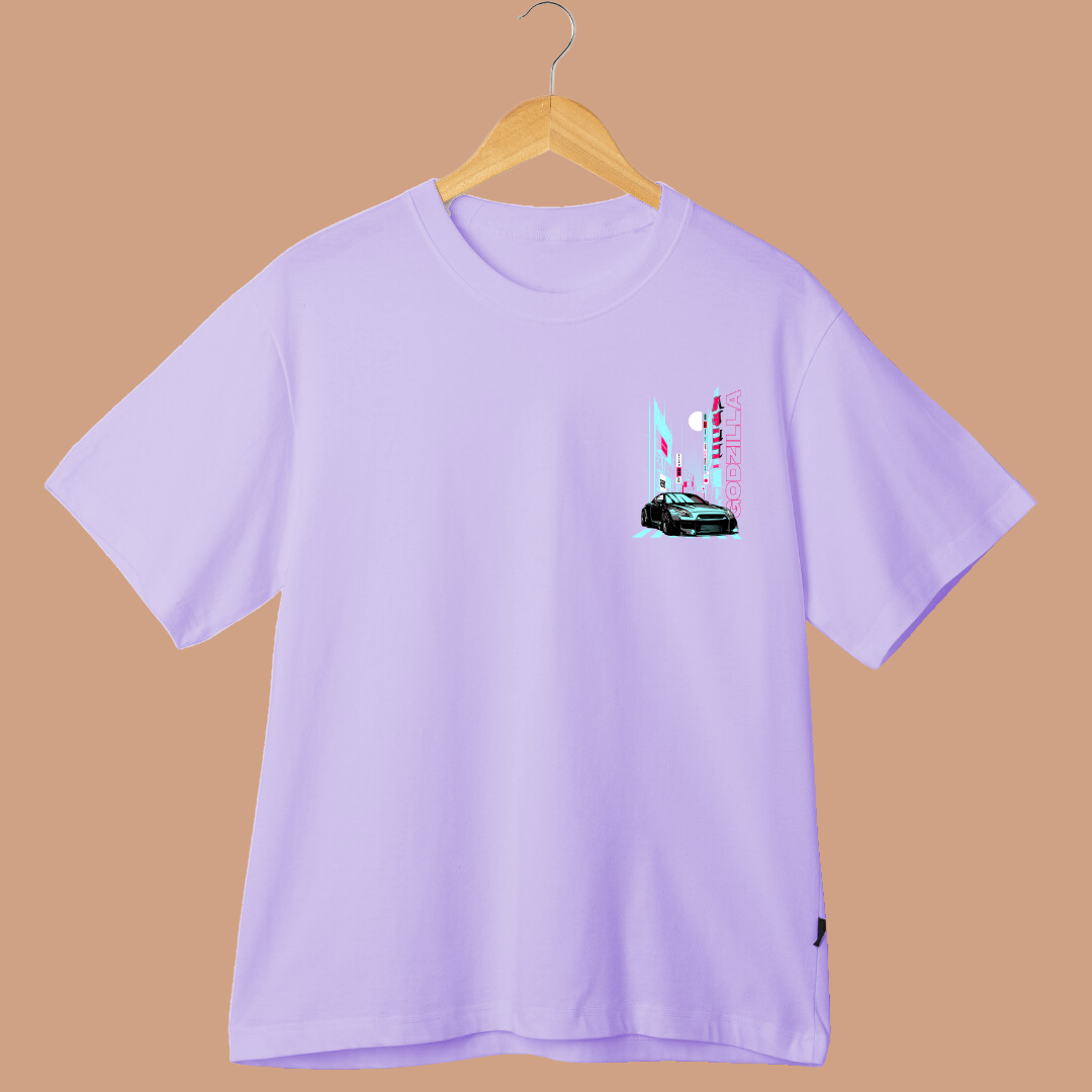 Godzilla Car Oversized Tees