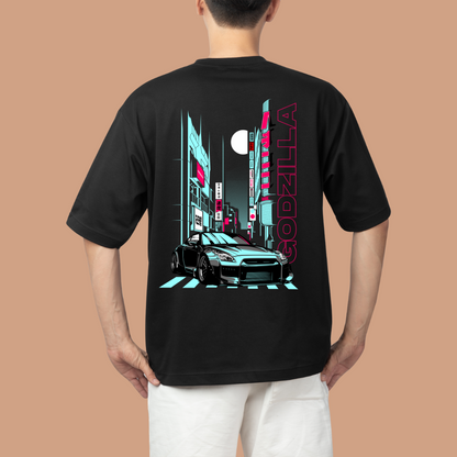 Godzilla Car Oversized Tees