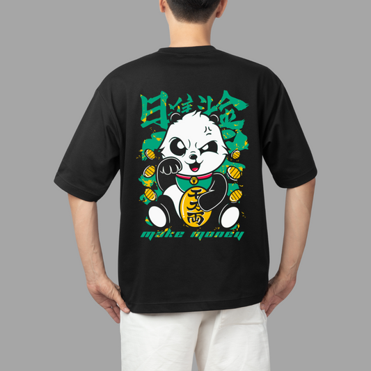 Make Money Panda Oversized T-shirt