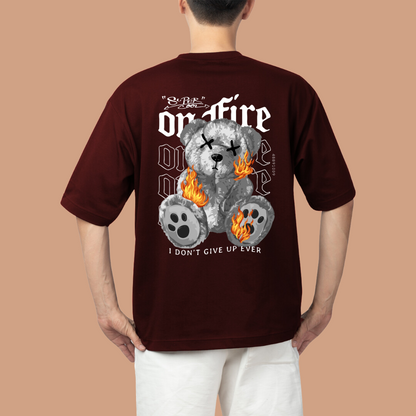 On Fire Unisex Oversized Tees