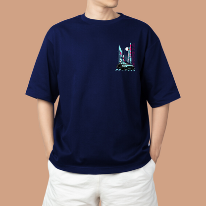 Godzilla Car Oversized Tees