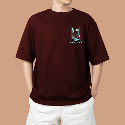 Godzilla Car Oversized Tees