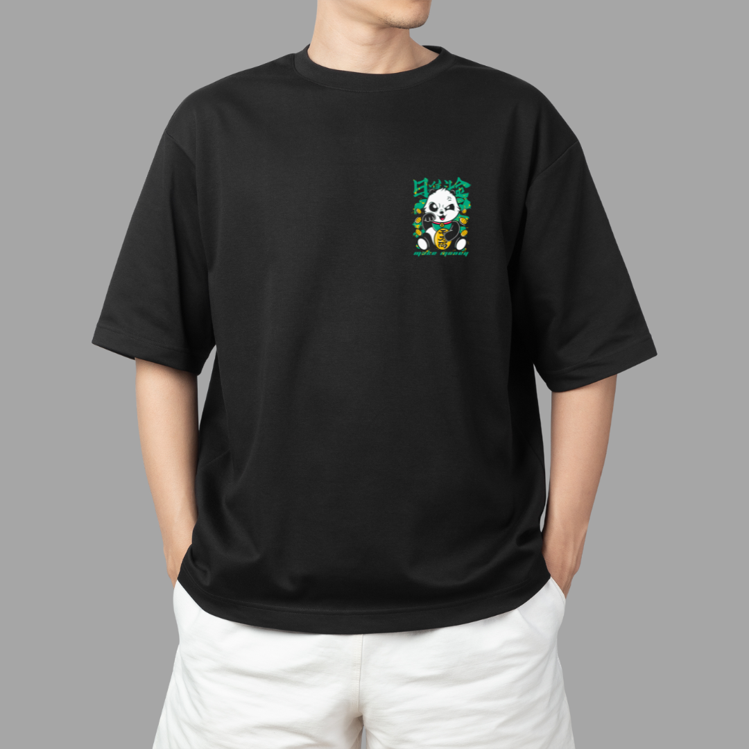 Make Money Panda Oversized T-shirt