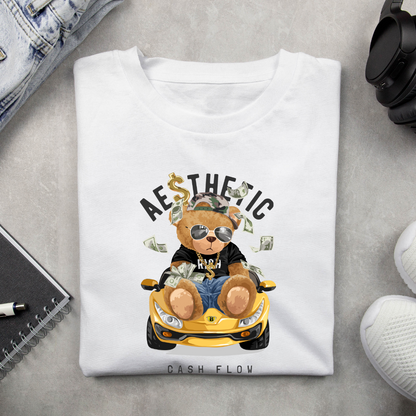 Teddy Aesthetic cash flow Half Sleeve T-shirt