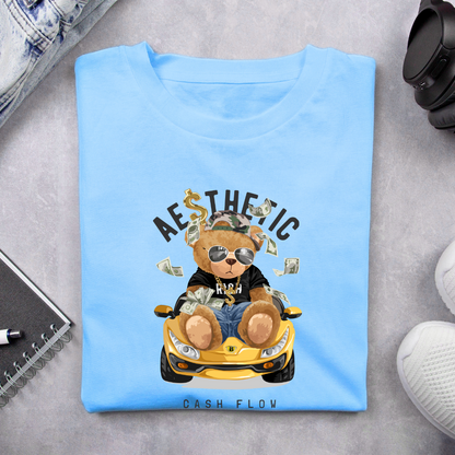 Teddy Aesthetic cash flow Half Sleeve T-shirt