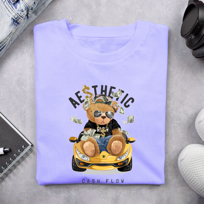 Teddy Aesthetic cash flow Half Sleeve T-shirt