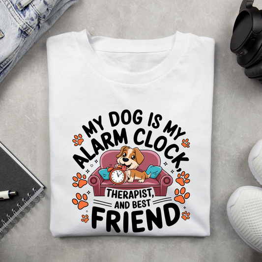 My Dog Is My Alarm Clock Unisex Half Sleeve T-shirt