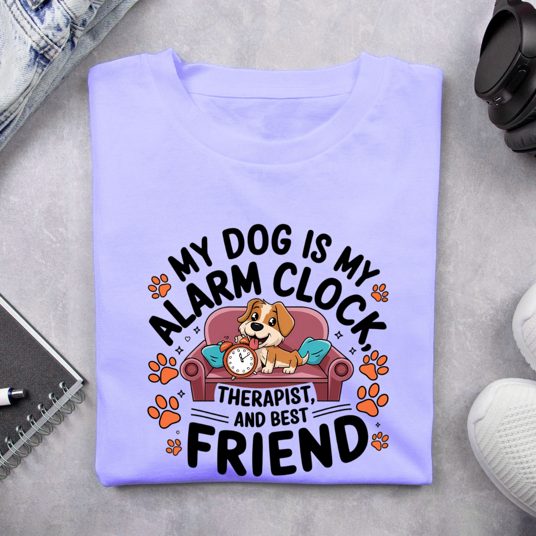 My Dog Is My Alarm Clock Unisex Half Sleeve T-shirt