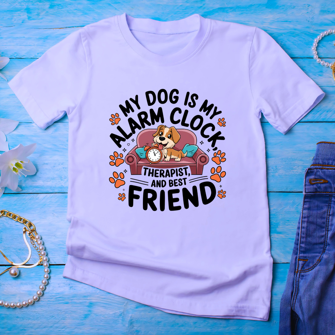 My Dog Is My Alarm Clock Unisex Half Sleeve T-shirt