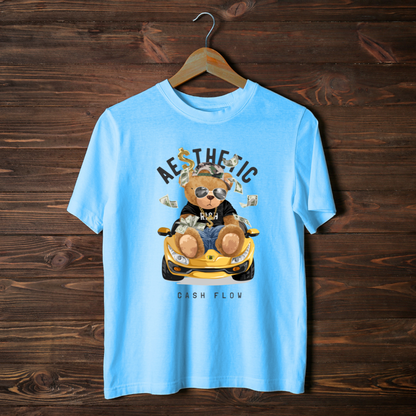 Teddy Aesthetic cash flow Half Sleeve T-shirt