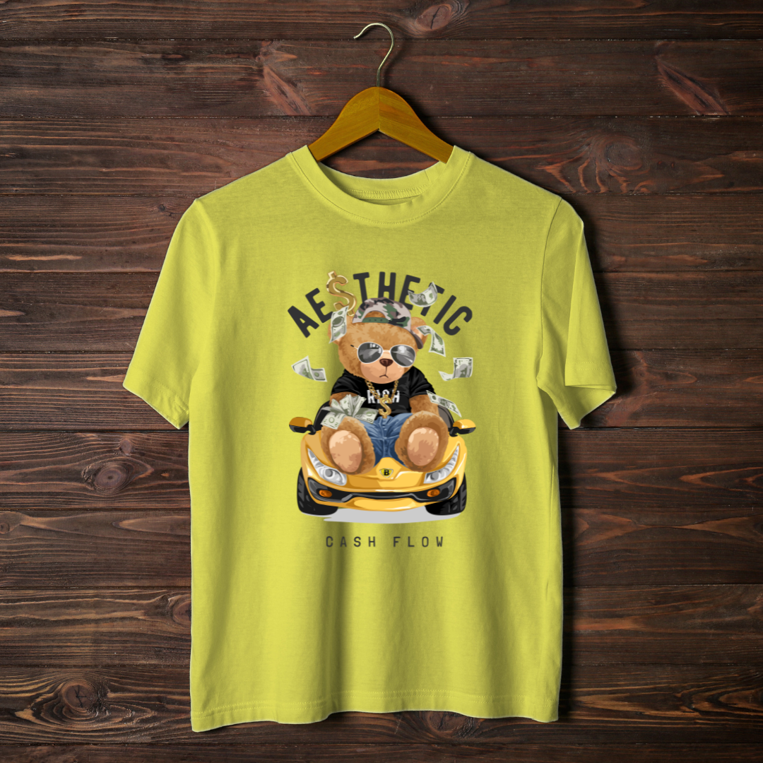 Teddy Aesthetic cash flow Half Sleeve T-shirt