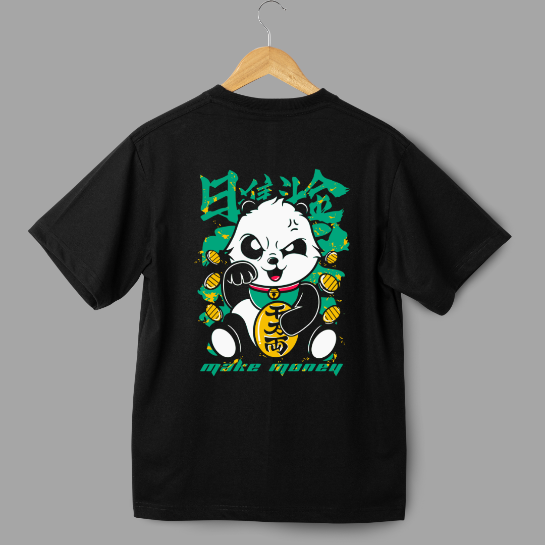 Make Money Panda Oversized T-shirt