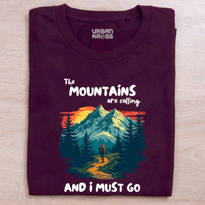 The Mountains Are Calling Unisex Classic Crew T-Shirt